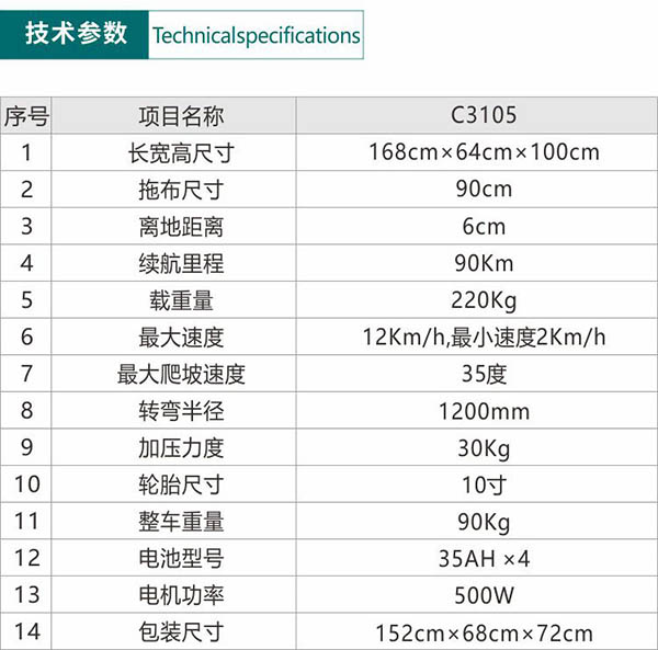 电动喀什尘推车C3105